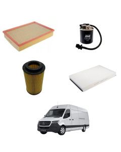 Kit Filtro Troca Óleo Mercedes Benz Sprinter 2.2 2012 A 2019 WKU600 Wega