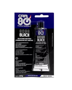 Silicone Alta Temperatura Preta Black Car 80 85g
