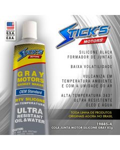 Cola Selante Motor Alta Temperatura Sticks Cinza 85g ST16002